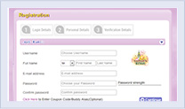 Registration form at Landmark website small